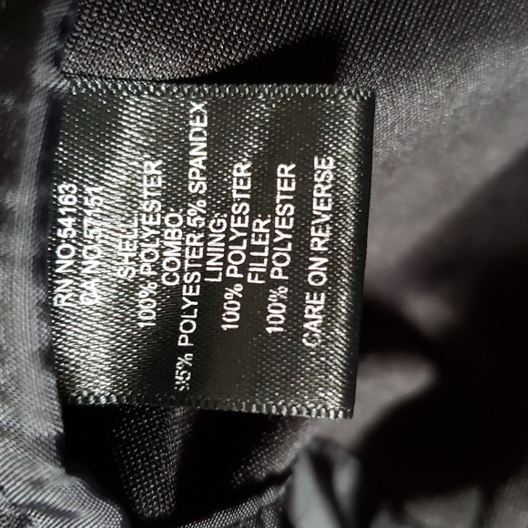 Women's Black Puffer Parka Jacket, Size: L - Picture 7 of 9